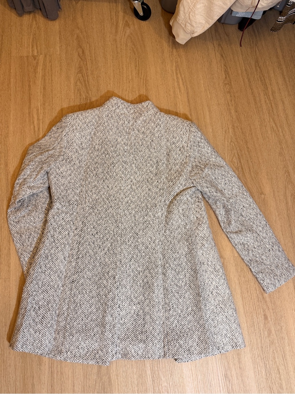 Mazik Gray Herringbone Pea Coat - Picture 3 of 3